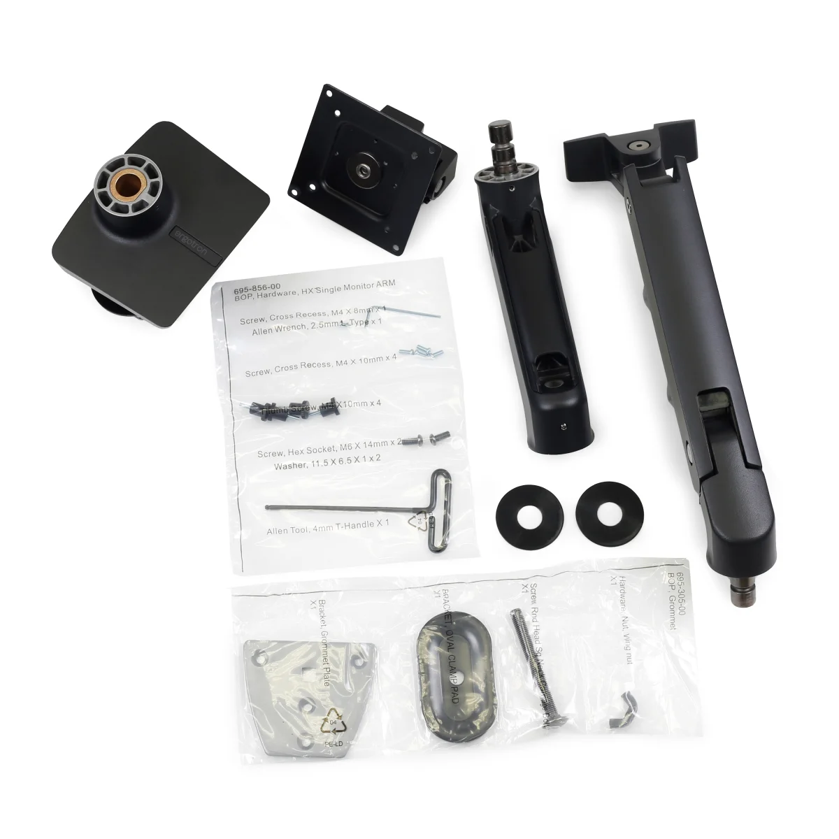 Ergotron HX Desk Monitor Arm with HD Pivot 45-647-224 – Black