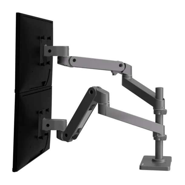 Ergotron LX Pro 45-690-293 Dual Stacking Monitor Arm – Dark Grey
