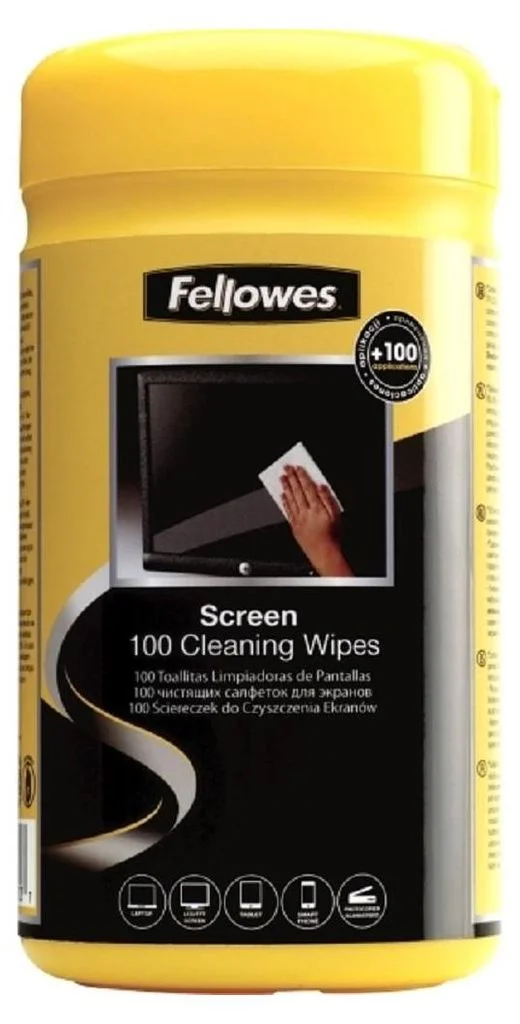 Alternative view of Fellowes 9970330 Screen Cleaning Wipes Tub (100 Wipes)
