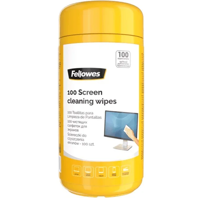 Fellowes 9970330 Screen Cleaning Wipes Tub (100 Wipes) - Image 3