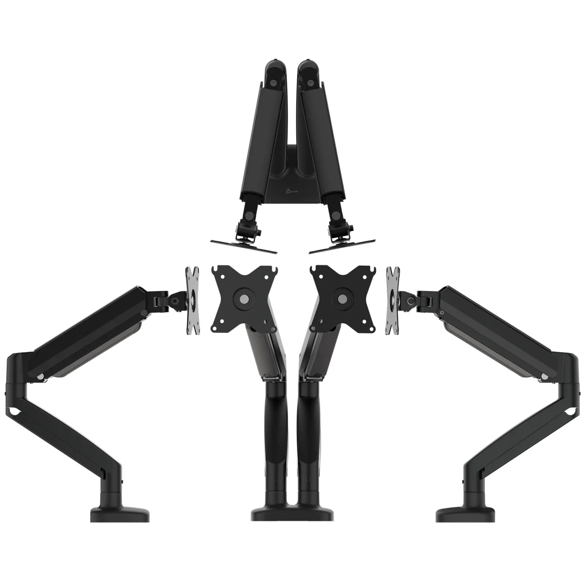 J5Create JTSA102-N Ergonomic Dual Monitor Mount - Image 2
