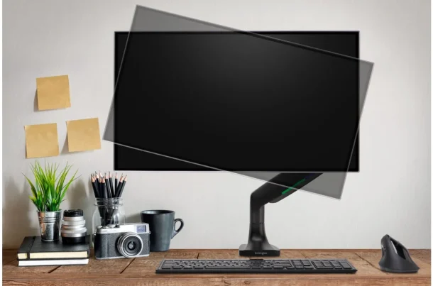Kensington K59600WW OneTouch Height-Adjust Single Monitor Arm – Black