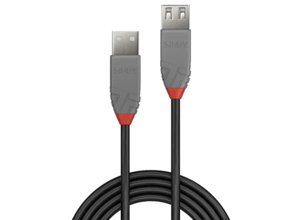 LINDY 36701 0.5m USB 2.0 Type A Extension Cable Anthra Line