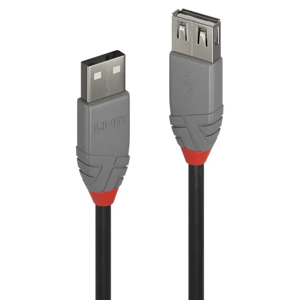 Alternative view of LINDY 36702 1m USB 2.0 Type A Extension Cable – Anthra Line