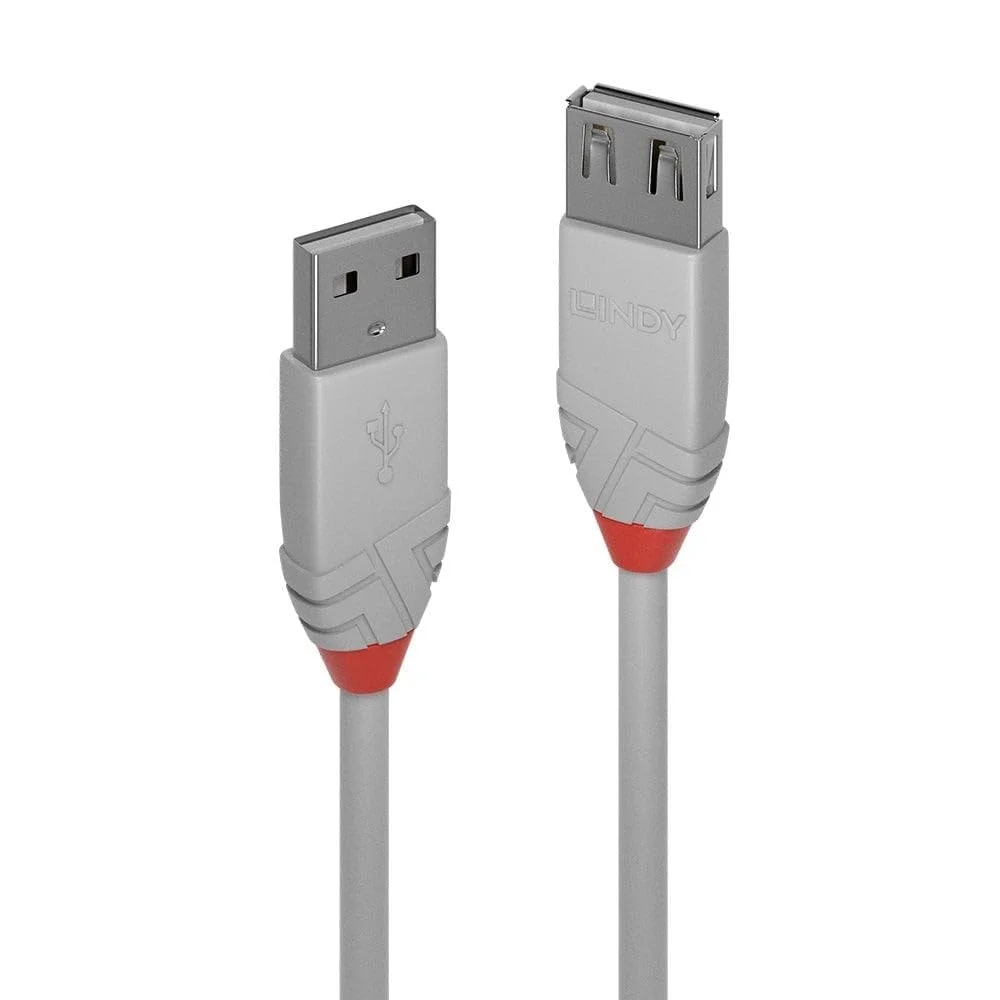 LINDY 36714 3m USB 2.0 Type A Extension Cable – Anthra Line Grey