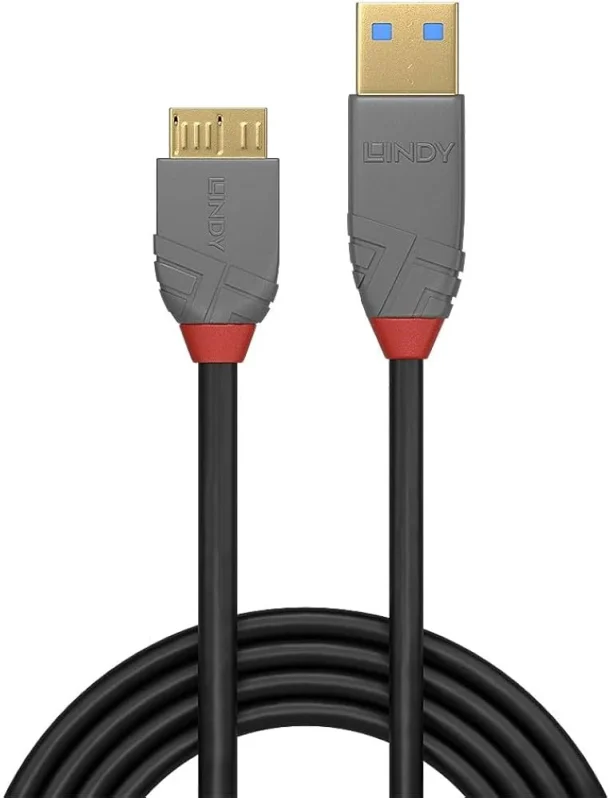 Alternative view of LINDY 36766 1m USB 3.2 Type A to Micro-B Cable