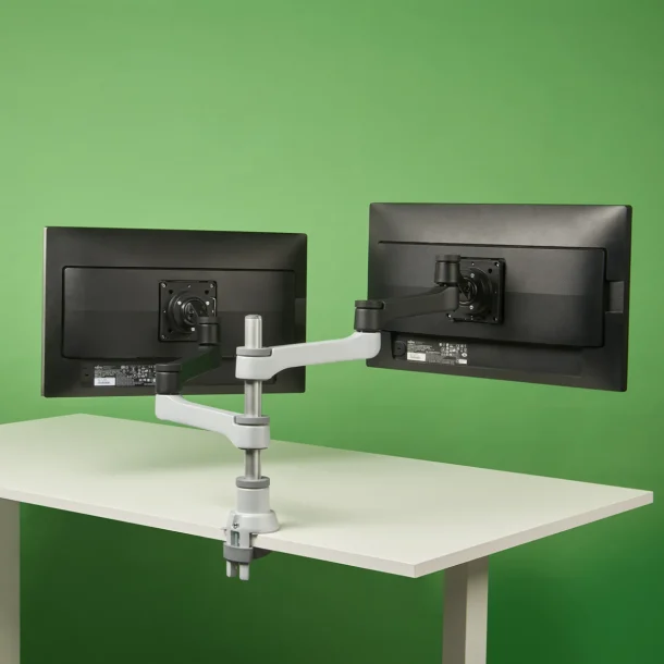 R-GO Tools RGOVLZE4TWSI Zepher Dual Monitor Arm