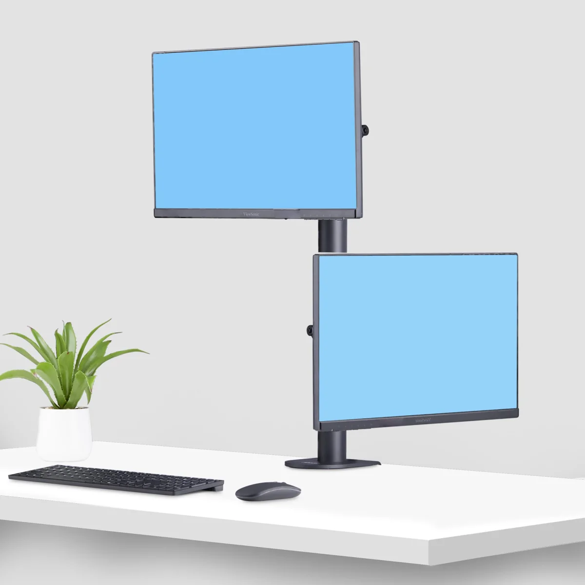 StarTech H2MPV-MONITOR-MOUNT Dual Vertical Stack Desk Monitor Mount - Image 3