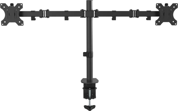 Alternative view of Vision VFM-DP2B Monitor Desk Post Mount – Matt Black