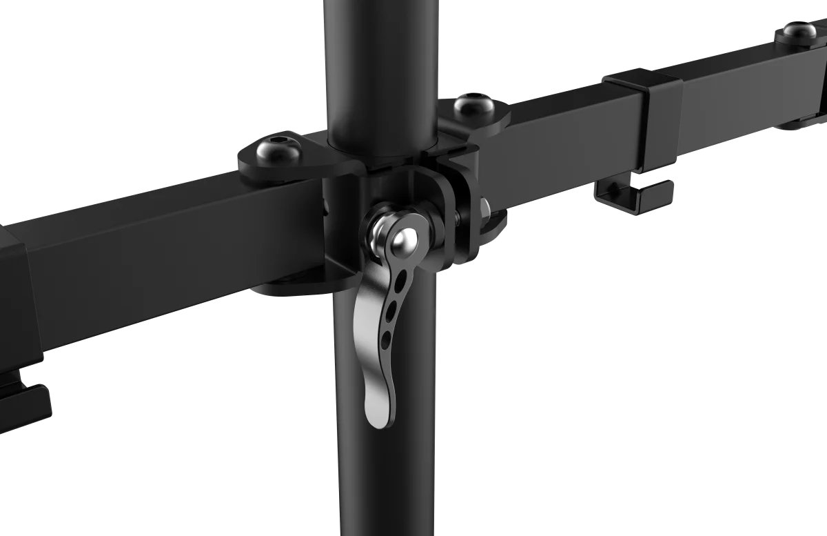 Vision VFM-DPD2B Dual Monitor Desk Post Mount – Matt Black