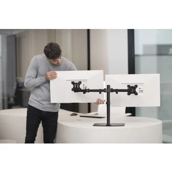 Alternative view of Vision VFM-DSDB Dual Monitor Desk Stand Mount