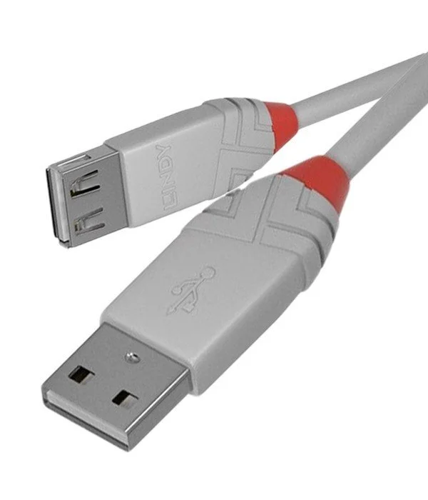 LINDY 36715 5m USB 2.0 Type A Extension Cable (Anthra Line, Grey) - Image 3